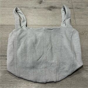 Good American Grey Corset Top